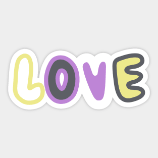 non-binary love Sticker